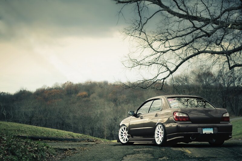 Brown Sedan Car — Gray