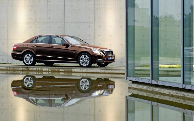 Brown Sedan Car — Serene, Photograph, Reflection