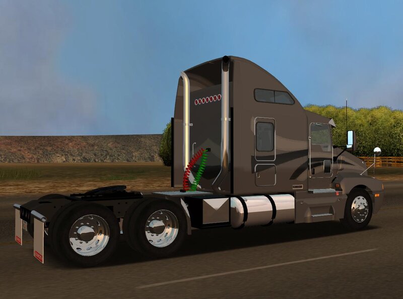 Brown Semi-truck — Gray