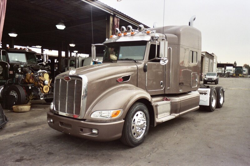 Brown Semi-truck — Industrial
