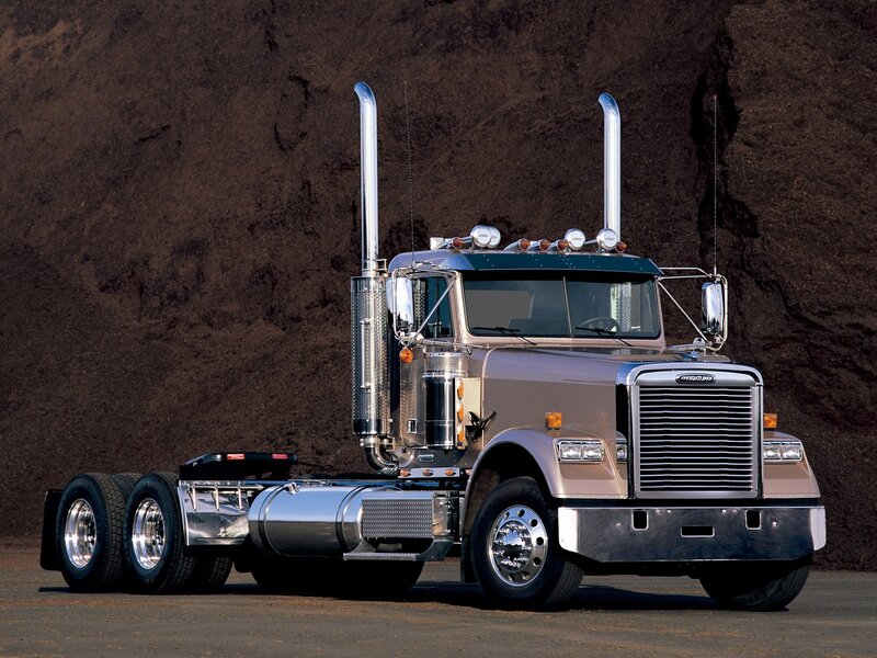 brown semi-truck with chrome details
