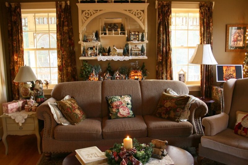 Brown Sofa with Pillows