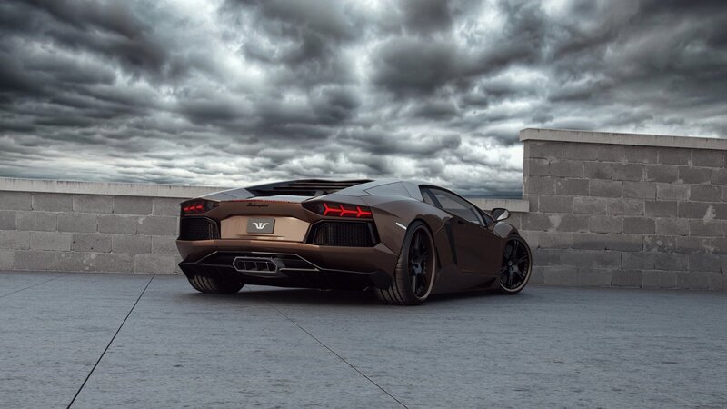 Brown Sports Car — Gray, Dramatic, Photograph, Wall