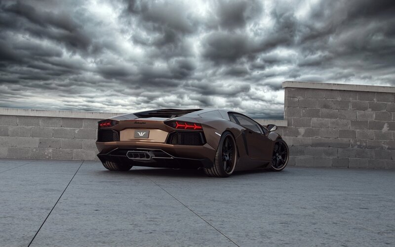 Brown Sports Car — Gray, Dramatic