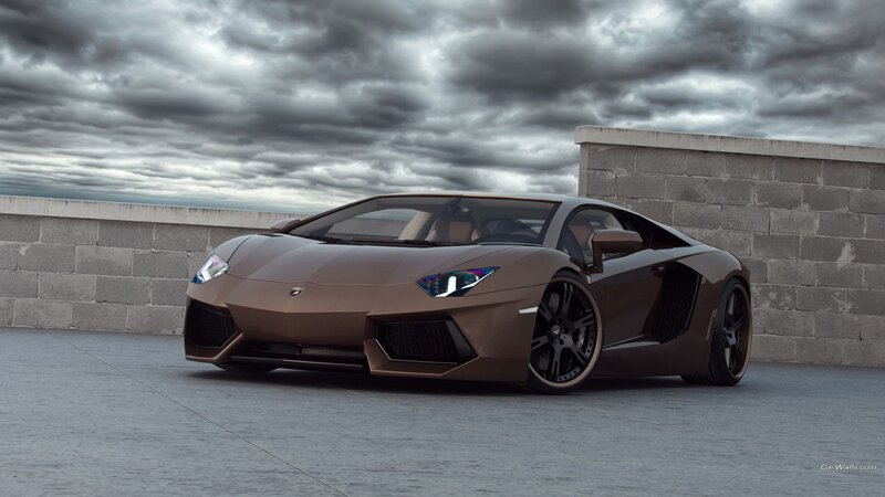 Brown Sports Car — Gray