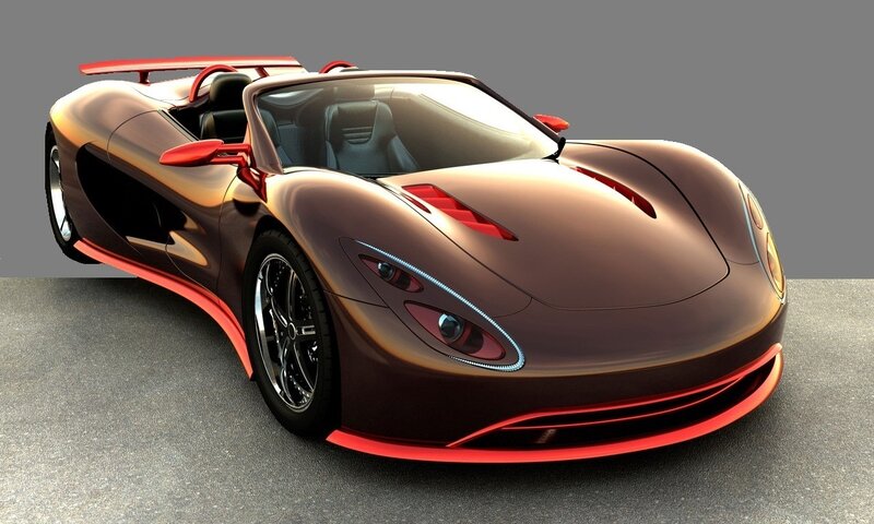 Brown Sports Car — Modern
