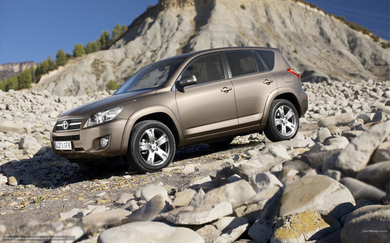 Brown SUV on Rocks