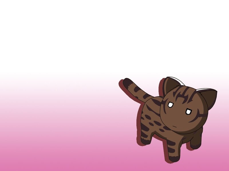 brown tabby cat character
