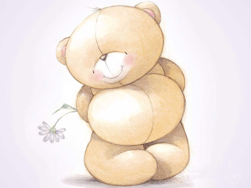 Brown Teddy Bear — Beige, Calm, Illustration