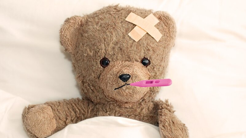 Brown Teddy Bear — Calm, Photograph, Bandage