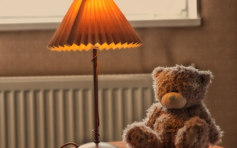 Brown Teddy Bear — Cozy, Night