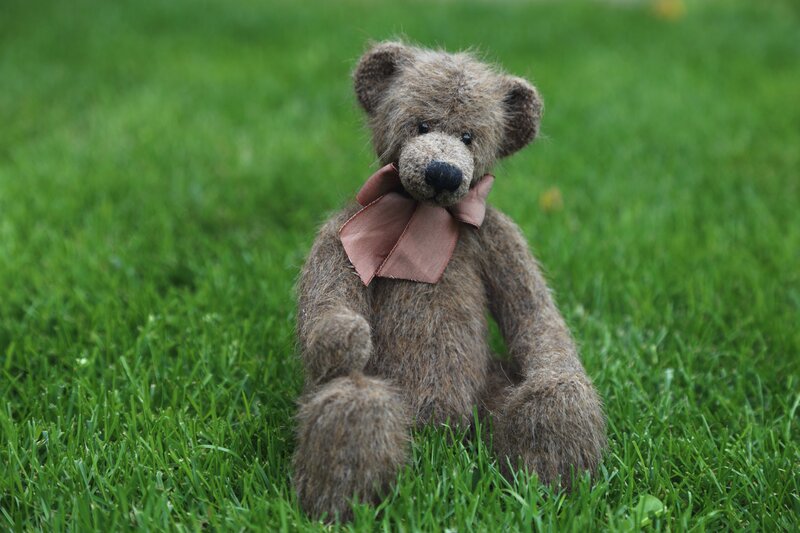 Brown Teddy Bear — Green, Calm