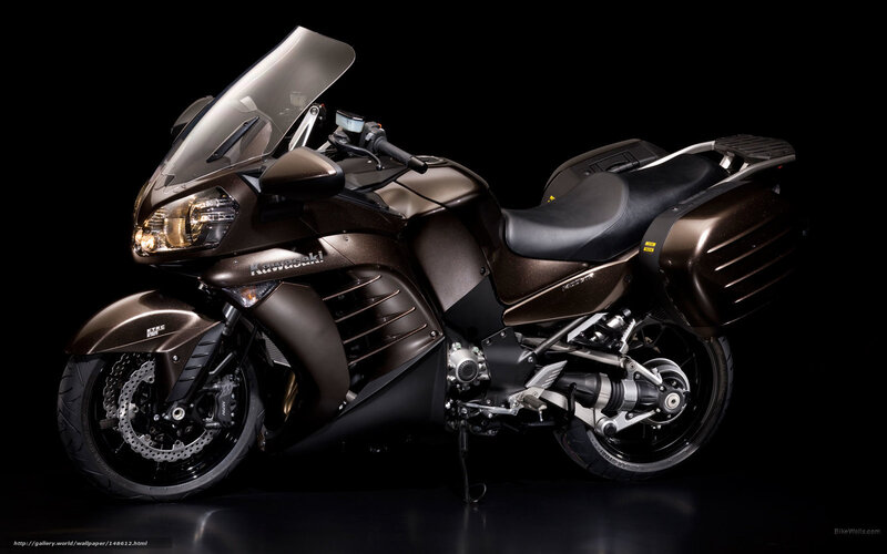 Brown Touring Motorcycle — Black