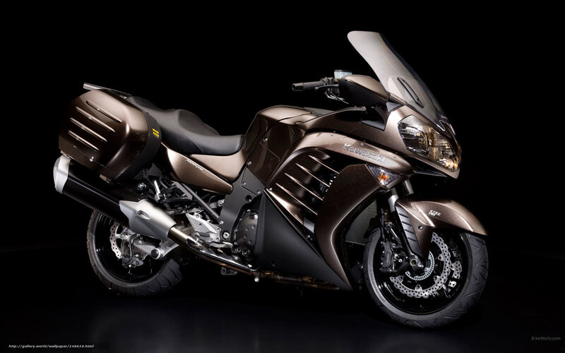 Brown Touring Motorcycle — Dramatic
