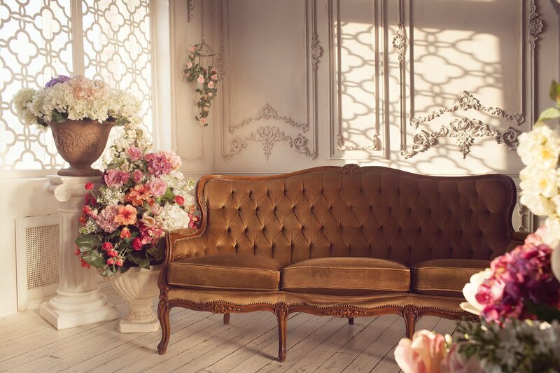 Brown Tufted Sofa