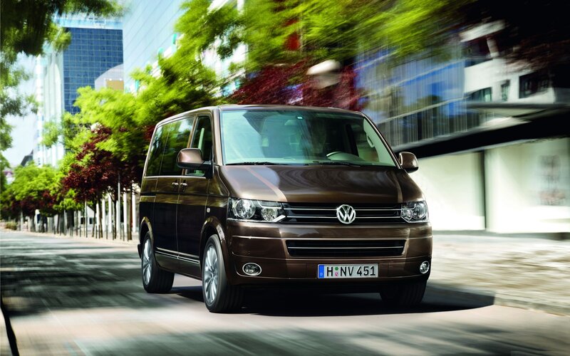 Brown Van on Street
