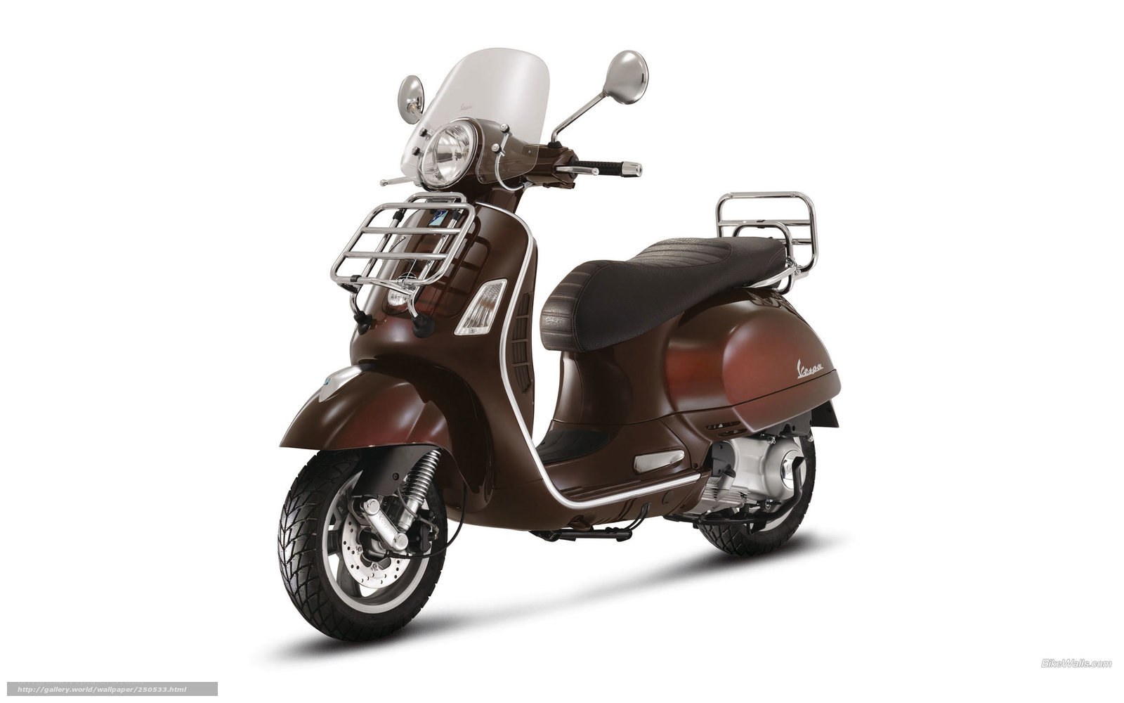 Brown Vespa scooter