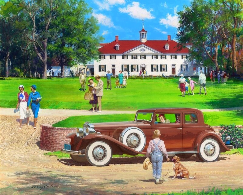 Brown Vintage Car — Green, Serene