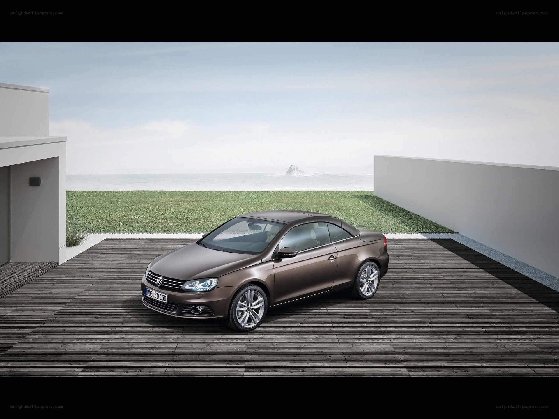 Brown Volkswagen Convertible