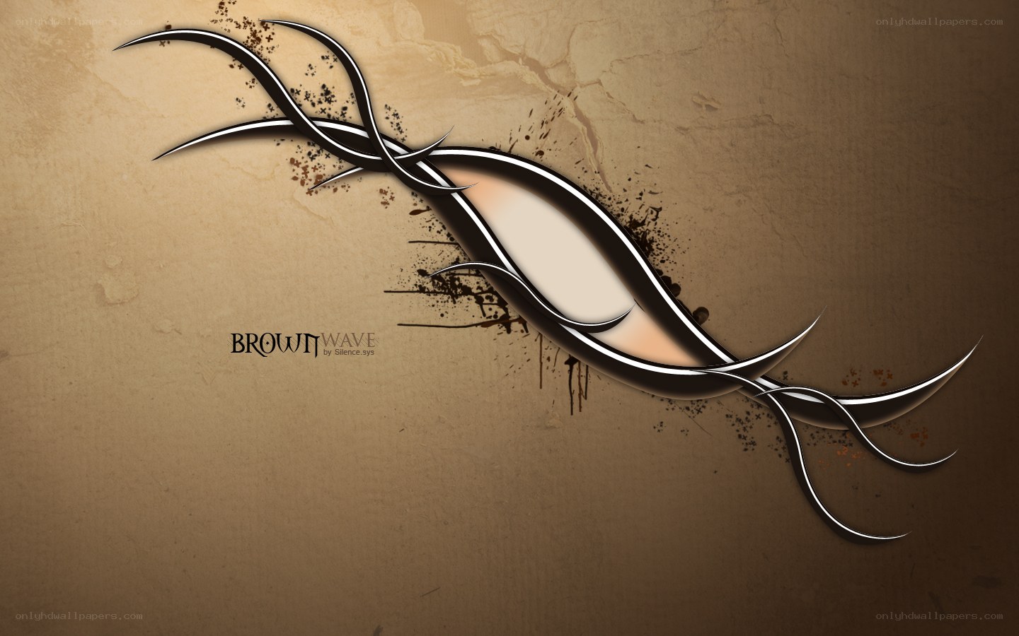 Brown Wave abstract design