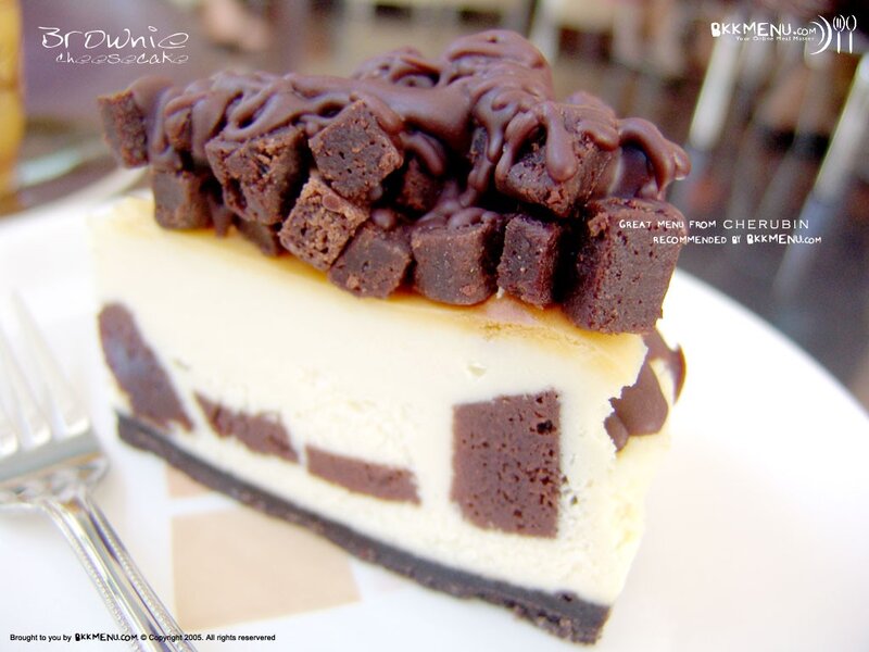 Brownie cheesecake slice