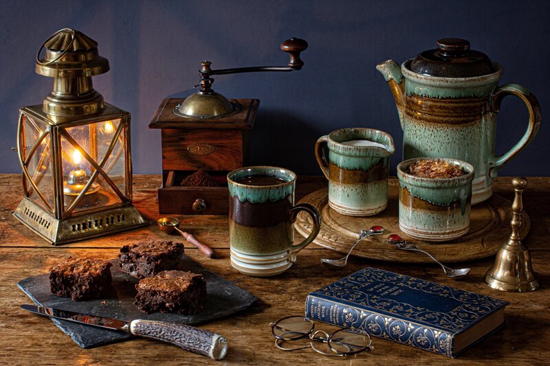 Brownies and Coffee Setup