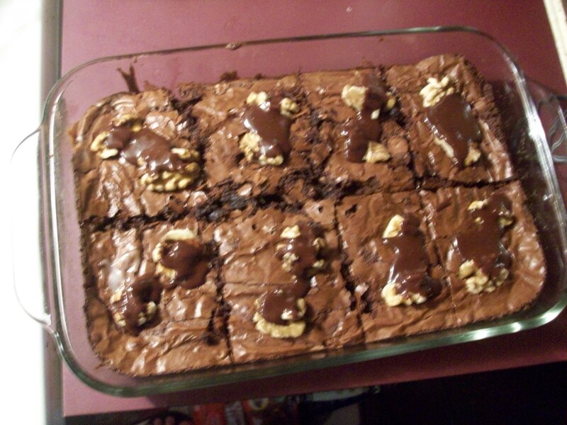 brownies in a baking dish
