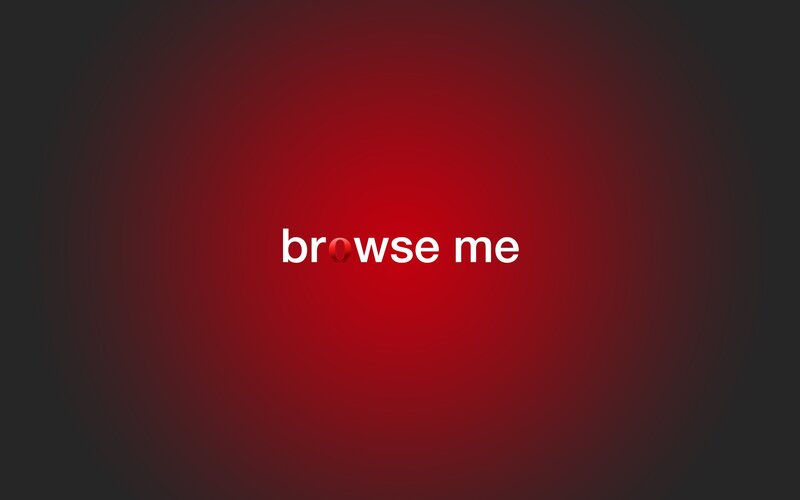 browse me text on red background