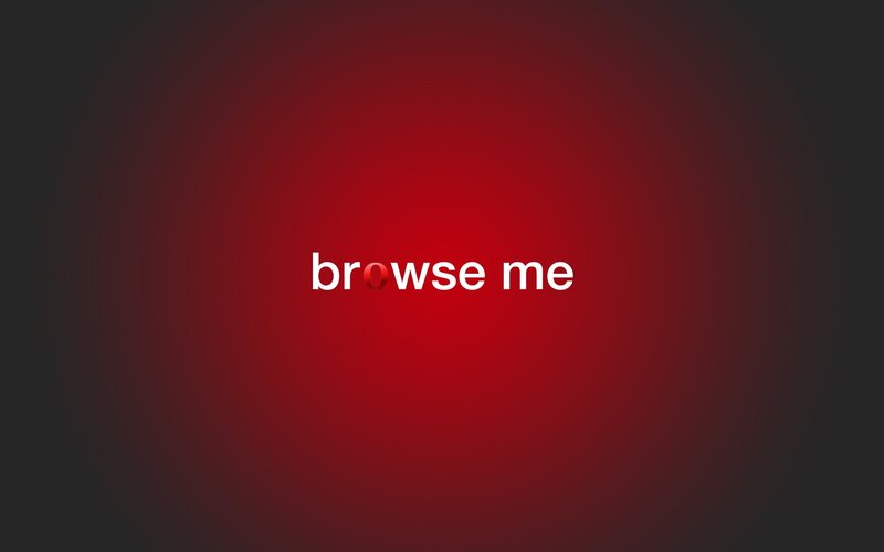 browse me text on red background