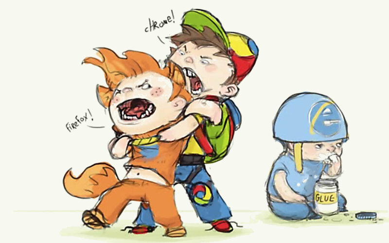 Browser characters fighting