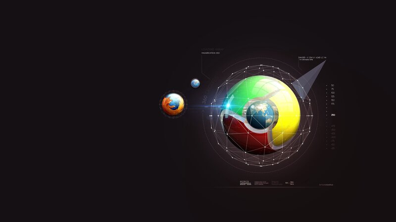 Browser Icons in Space