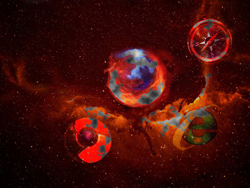 Browser Logos in Space