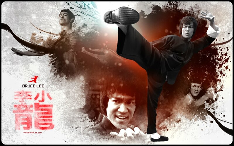 Bruce Lee action collage