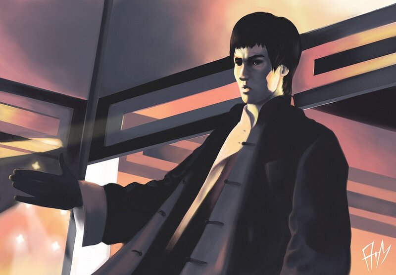 Bruce Lee in a modern setting
