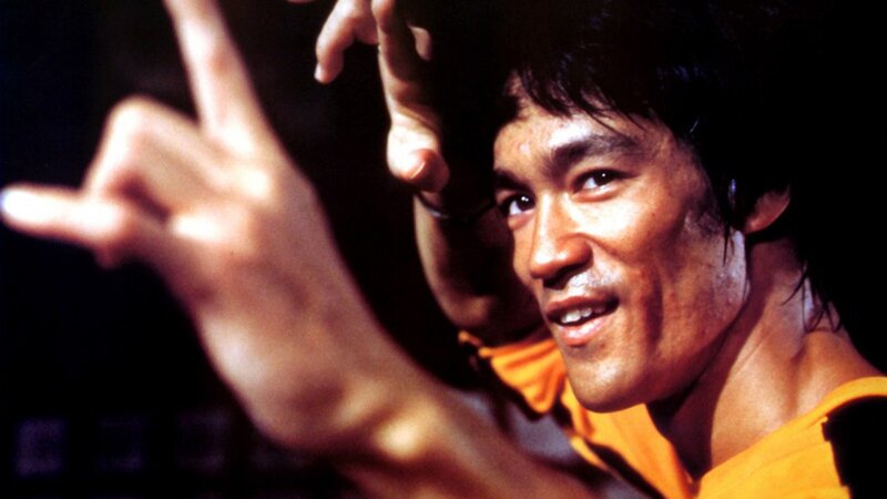 Bruce Lee in action pose