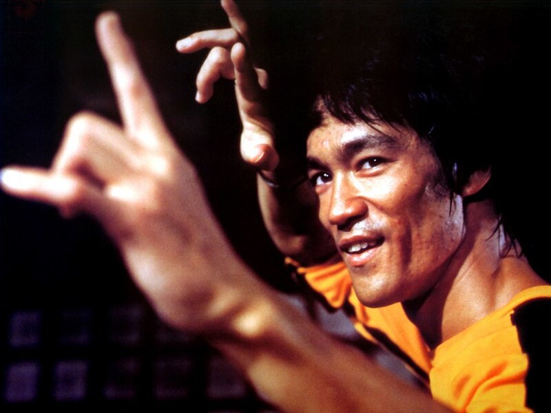 Bruce Lee in action pose