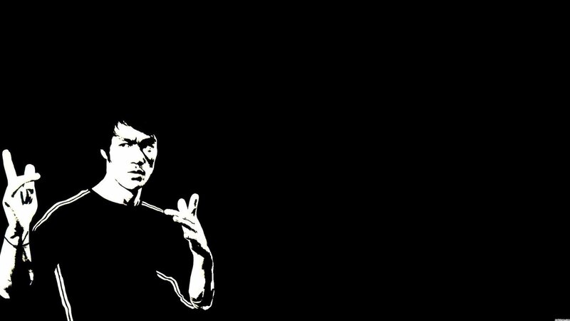 Bruce Lee in Black and White — Dramatic, Illustration