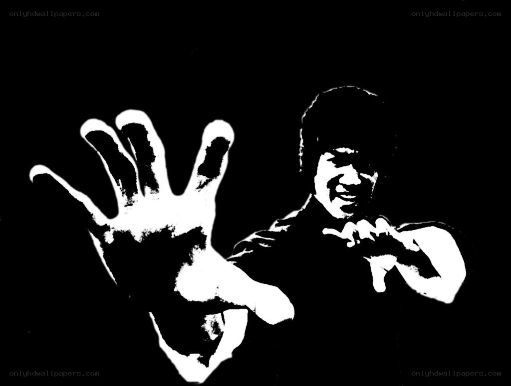 Bruce Lee in martial arts pose