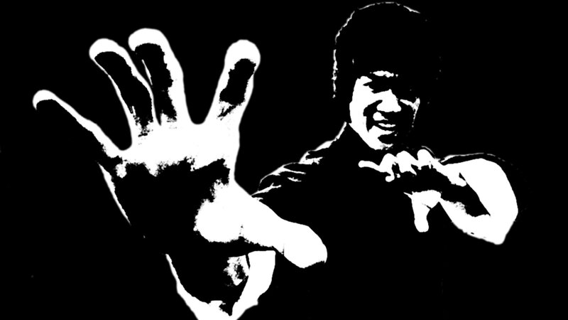 Bruce Lee in martial arts pose