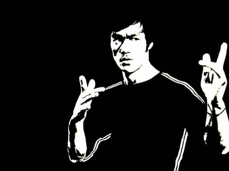 Bruce Lee in martial arts pose