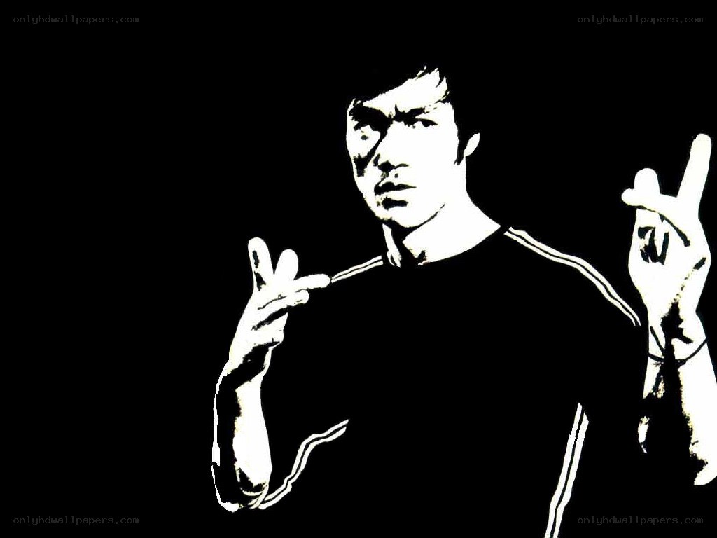 Bruce Lee in martial arts pose