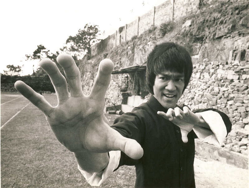 Bruce Lee in martial arts pose