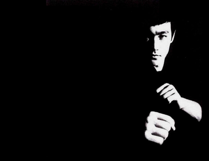 Bruce Lee in martial arts pose