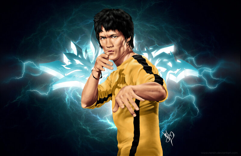 Bruce Lee in yellow gi
