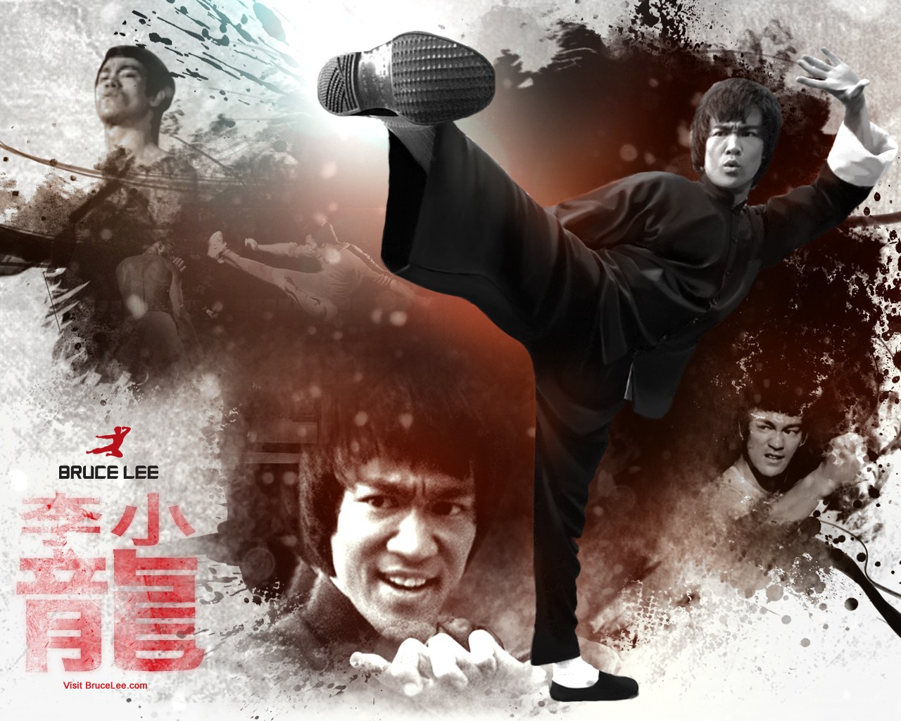 Bruce Lee martial arts collage