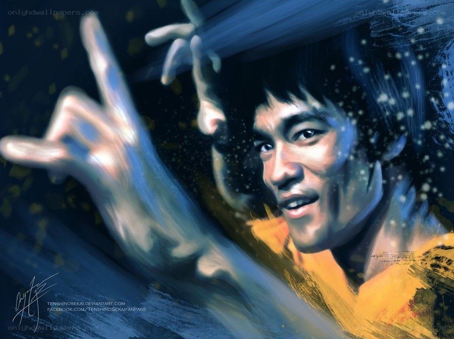 Bruce Lee martial arts portrait