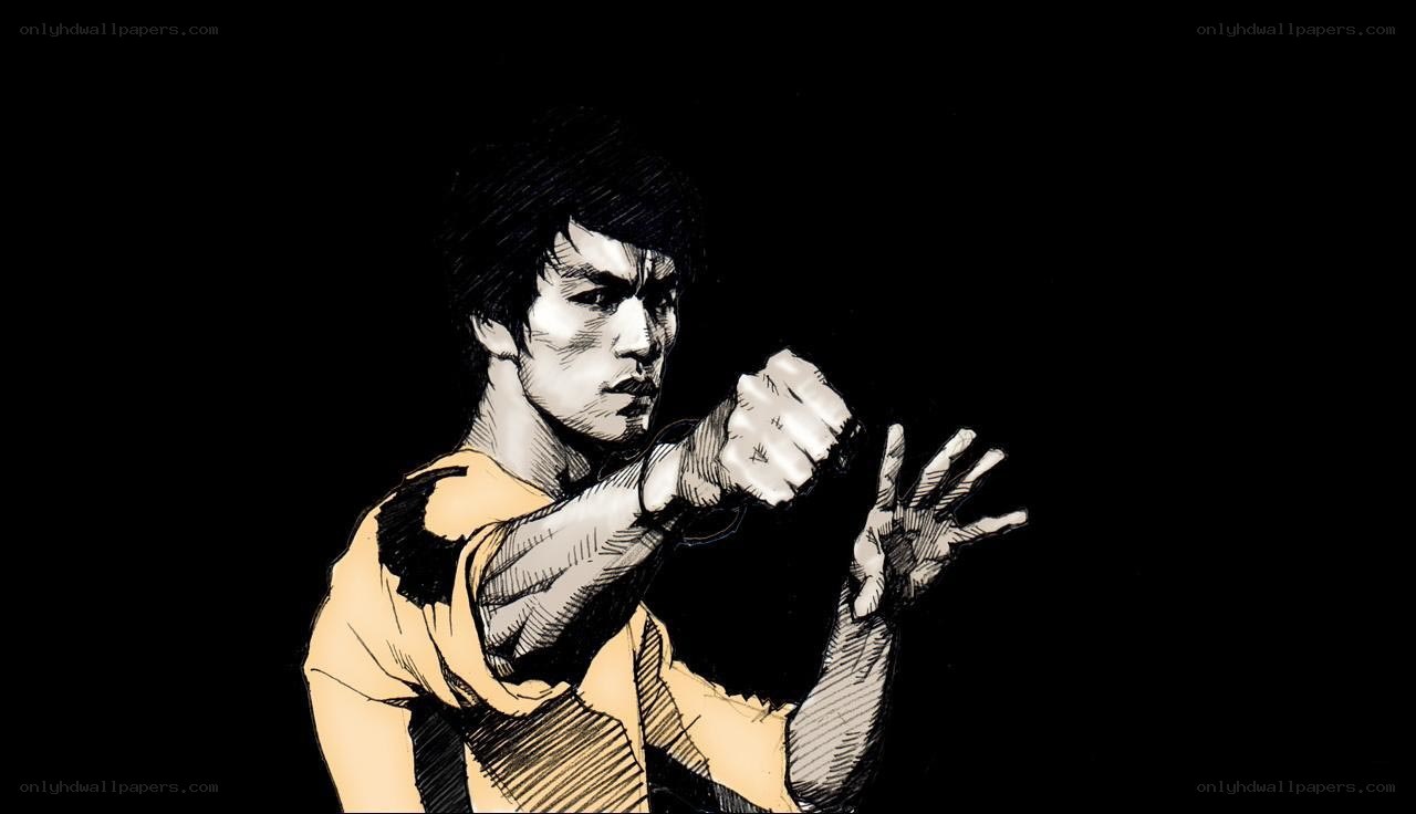 Bruce Lee martial arts pose