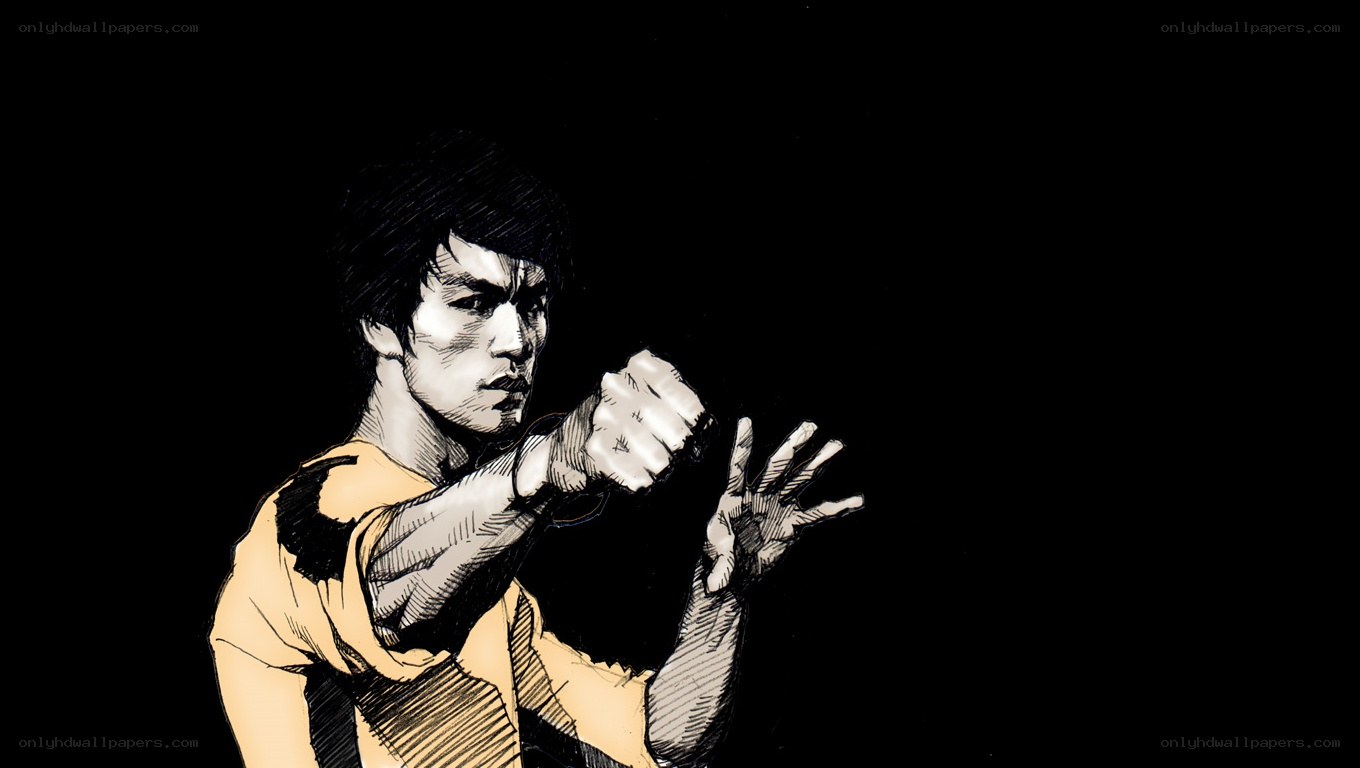 Bruce Lee martial arts pose