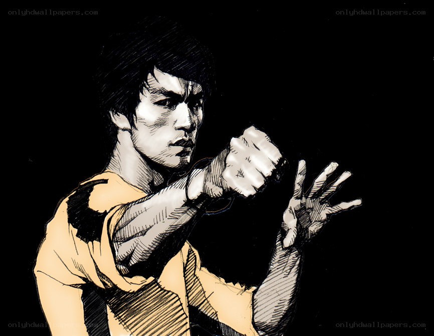 Bruce Lee martial arts pose