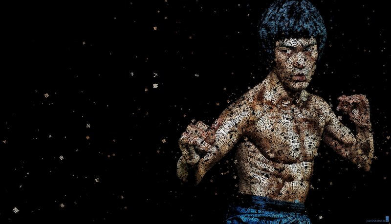 Bruce Lee mosaic portrait